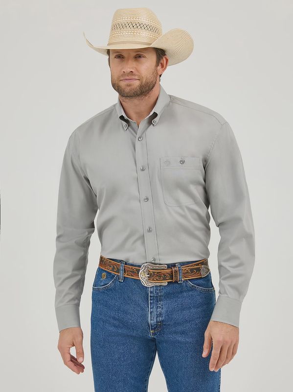 George Strait Solid One Pocket Button Down Shirt