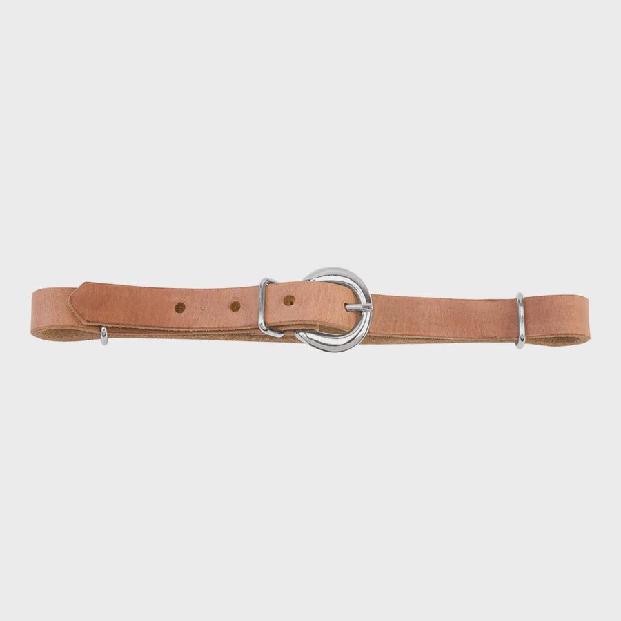 Straight Harness Leather Curb Strap, Russett