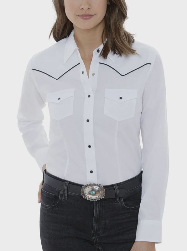Western Snap Shirt with Contrast Yoke