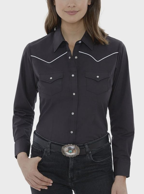 Western Snap Shirt with Contrast Yoke