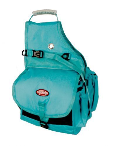 Nylon Deluxe Multi Pocket Saddle Bag, Color: Teal