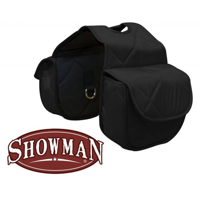 Insulated Quilted Nylon Horn Bag, Color: Black
