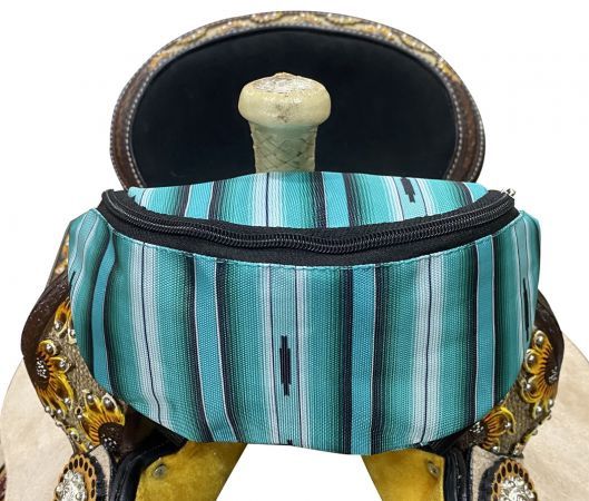 Striped Southwest Insulated Nylon Saddle Pouch