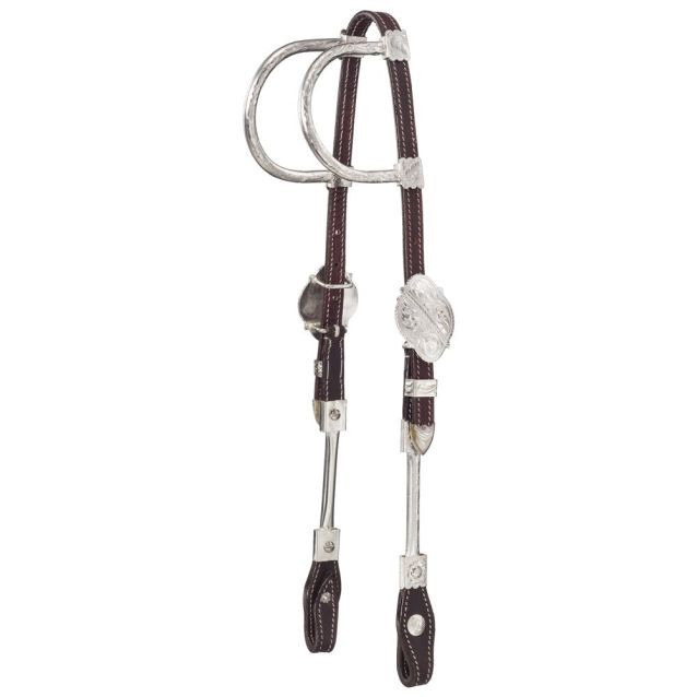 Royal King Ferruled Double Ear Headstall, Color: Dark Oil