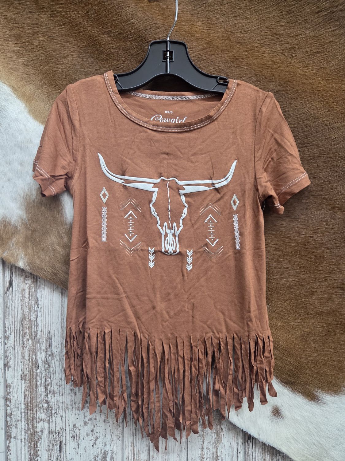 Aztec Skull Fringed