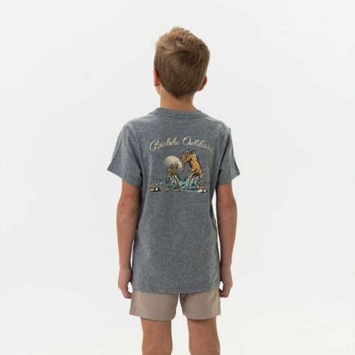 YOUTH TEE-Various Logos &amp; Colors!, Size: XS, Colour: COWBOY UP - SS - DARK HEATHER GREY