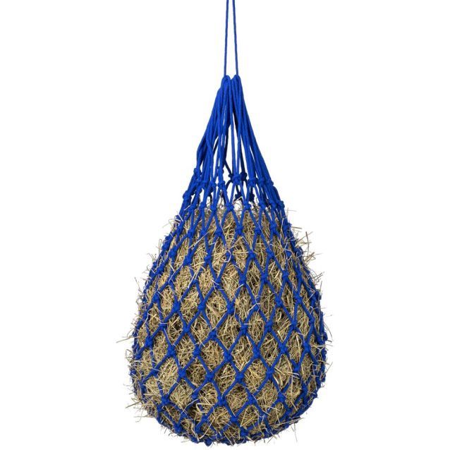 Braided Cotton Cord Hay Net, Color: Blue