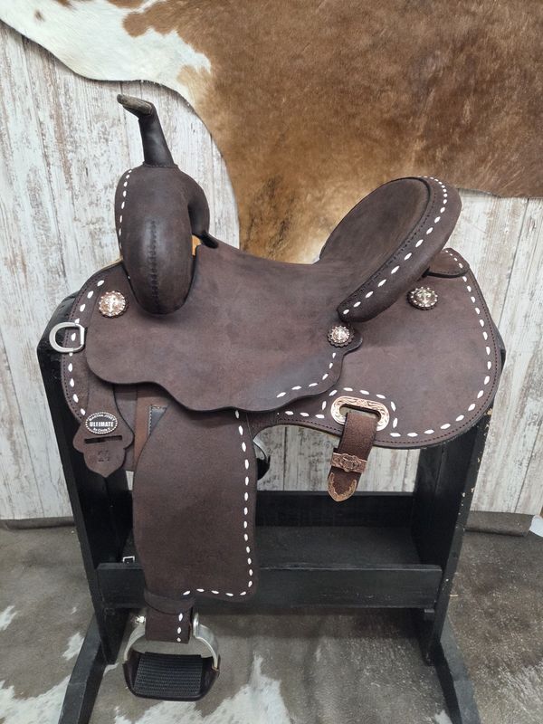 Circle Y 14&quot; Wide Fit Josey Cash Go Round Barrel Saddle