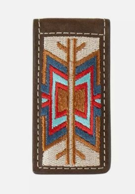 3D Southwest Embroidered Inlay Money Clip