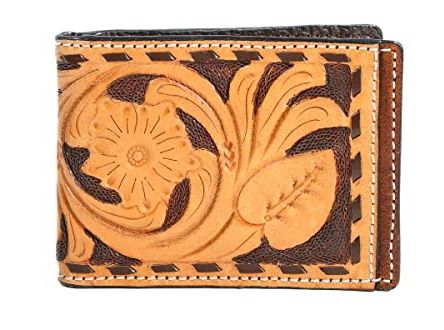3D Bifold Spring Buck Lacing Hand Tooled