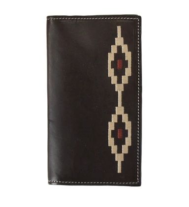 3D Rodeo Wallet Southwest Lacing Brown Leather
