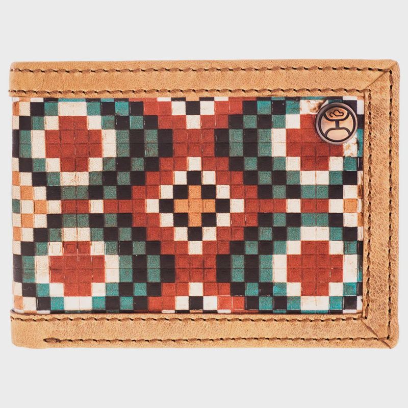&quot;Takoda&quot; Tan/Aztec Front Pocket Bifold Wallet
