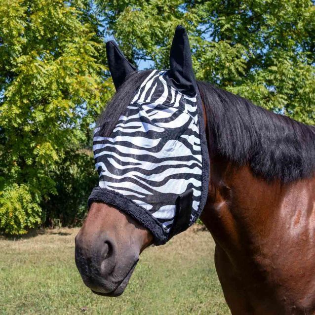 Zebra Print Fly Mask