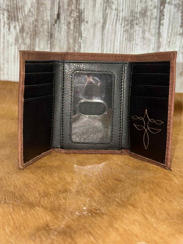 Genuine Leather Buffalo Tri-Fold Wallet
