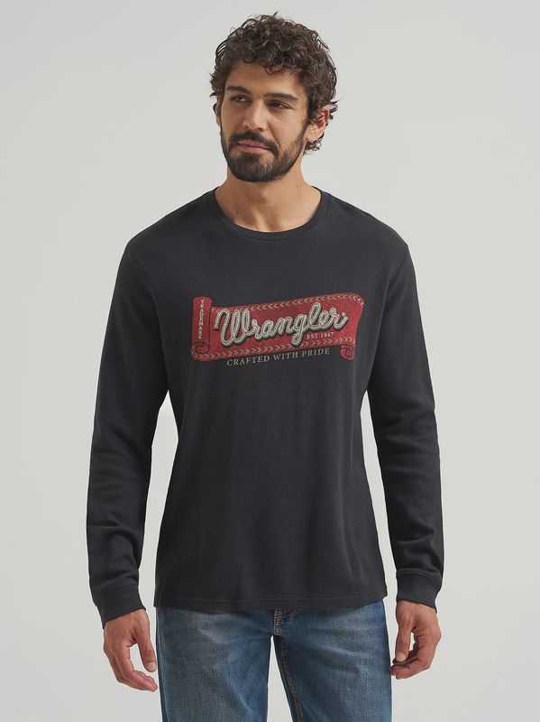 Men&#39;s Wrangler Graphic Thermal Long Sleeve T-Shirt