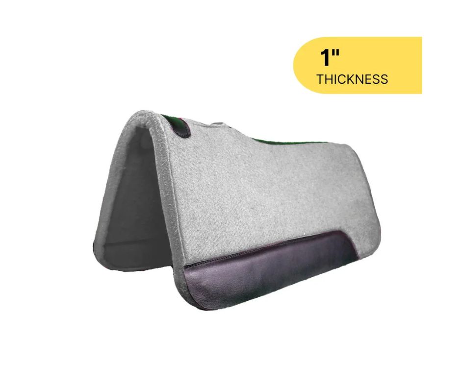 Western 1&quot; Saddle Pad, 31&quot;x32&quot;, Color: Gray