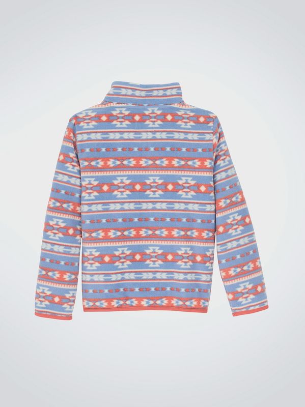 Girl's Southwest Quarter-Zip Sherpa Pullover