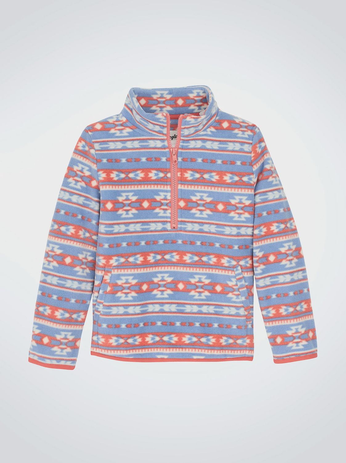 Girl&#39;s Southwest Quarter-Zip Sherpa Pullover