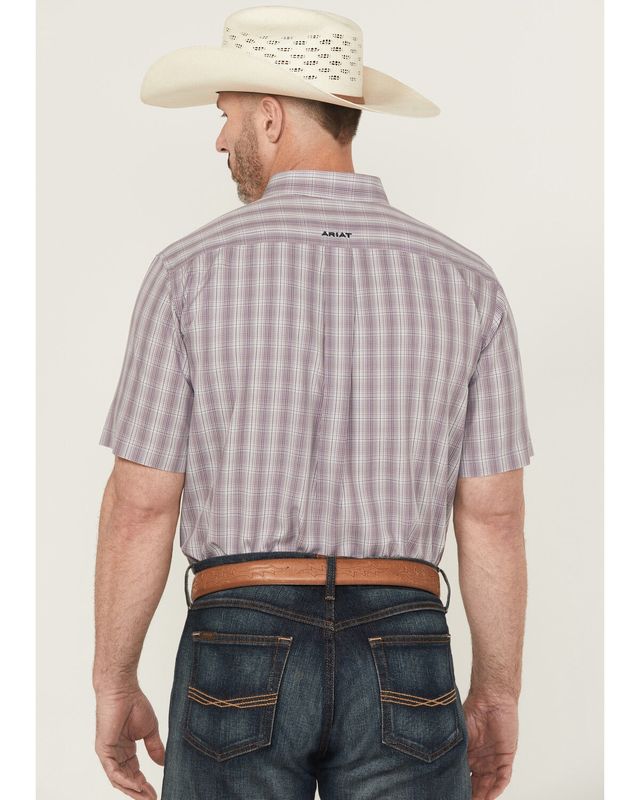 Ariat Men's Roy Plaid Print Short Sleeve Western Shirt