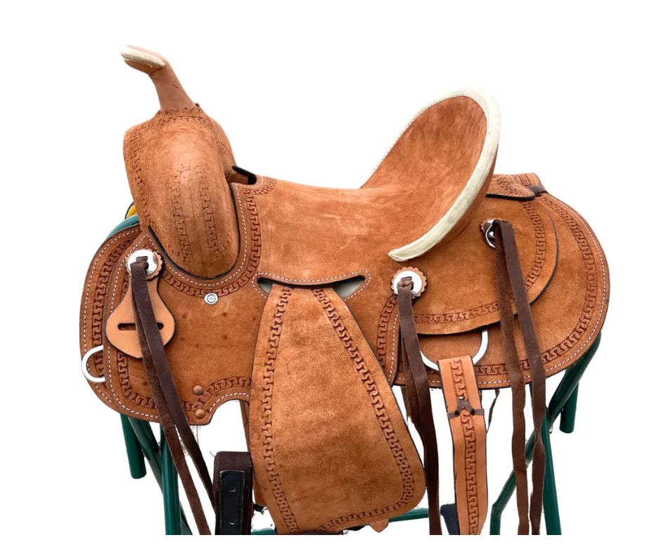 13&quot; Western Youth Saddle- Hard Seat with Serpentine Tooling