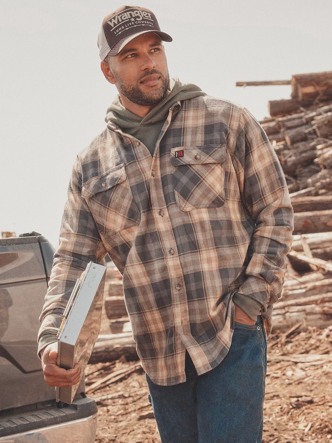Wrangler® RIGGS Workwear® Flannel Foreman Plaid Work Shirt