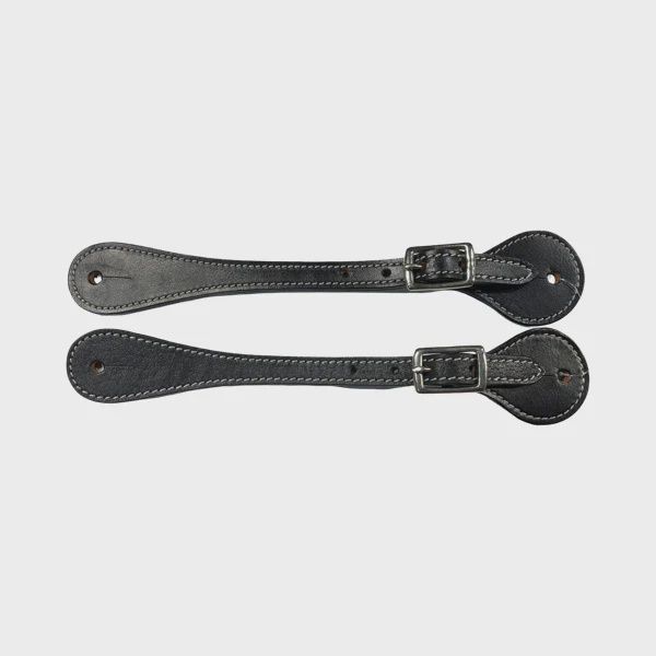 Spur Leather Straps, Mens, Color: Black