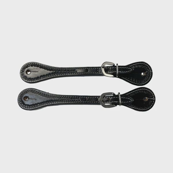 Spur Leather Straps, Ladies, Color: Black