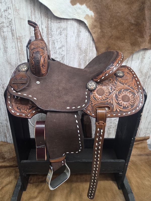13.5&quot; Scott Thomas Barrel Saddle - Full QH Bars