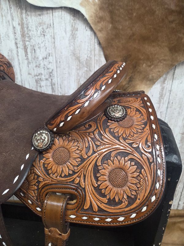 13.5" Scott Thomas Barrel Saddle - Full QH Bars