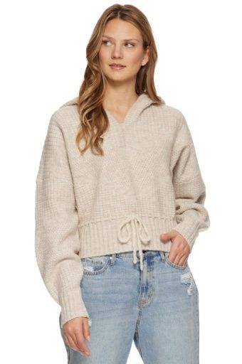 BRANTLEY SWEATER HOODIE, Colour: cream, Size: S