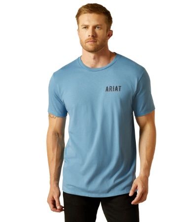 Ariat Men's Blazing Saddle Graphic Coronet Blue T-Shirt
