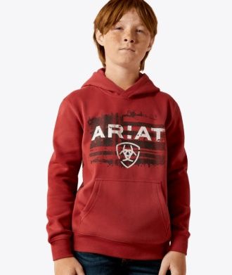 Youth Ariat Liquid Stamp Flag Hoodie