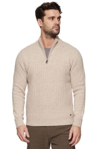 Woodland 1/4 Zip Cable Sweater, Color: oatmeal heather, Size: S