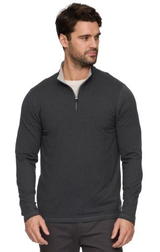 Clutch Ultra Soft 1/4 Zip, Color: black heather, Size: S