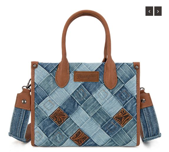 Wrangler Woven Denim Concealed Carry Tote/Crossbody