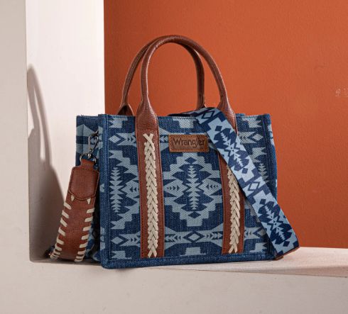 Wrangler Southwestern Print Small Canvas Tote/Crossbody