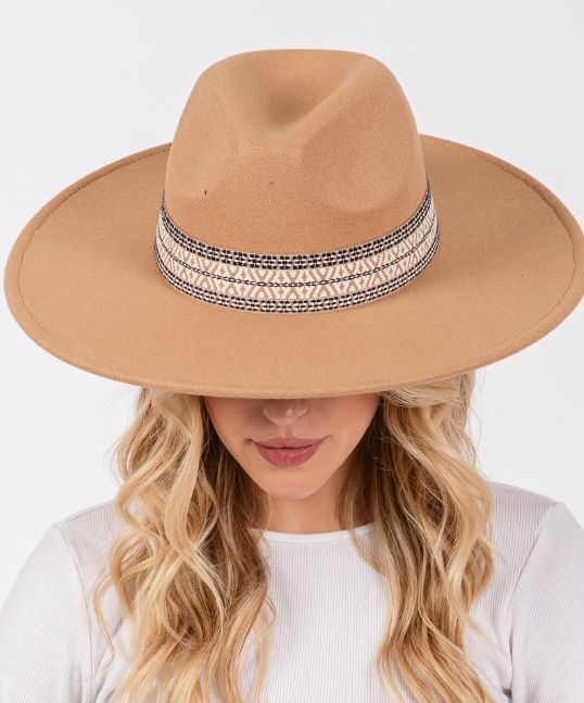 Flat Brim Boho Fedora Hat