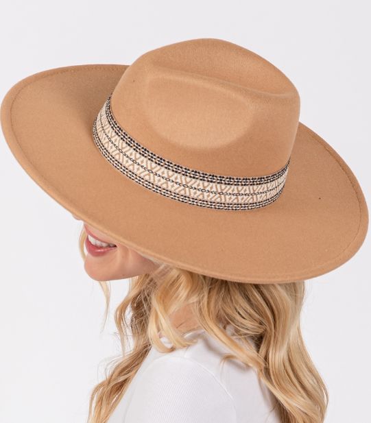 Flat Brim Boho Fedora Hat