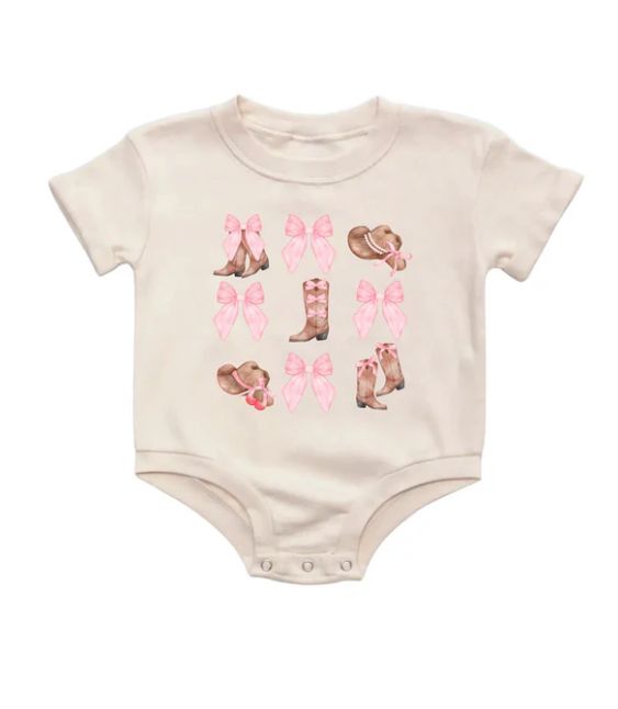 Coquette Cowgirl Short Sleeve Romper