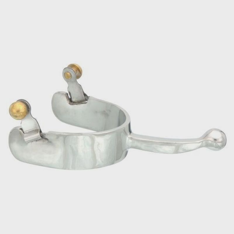 Kelly Silver Star Stainless Steel Ball Rowel Spurs, Men