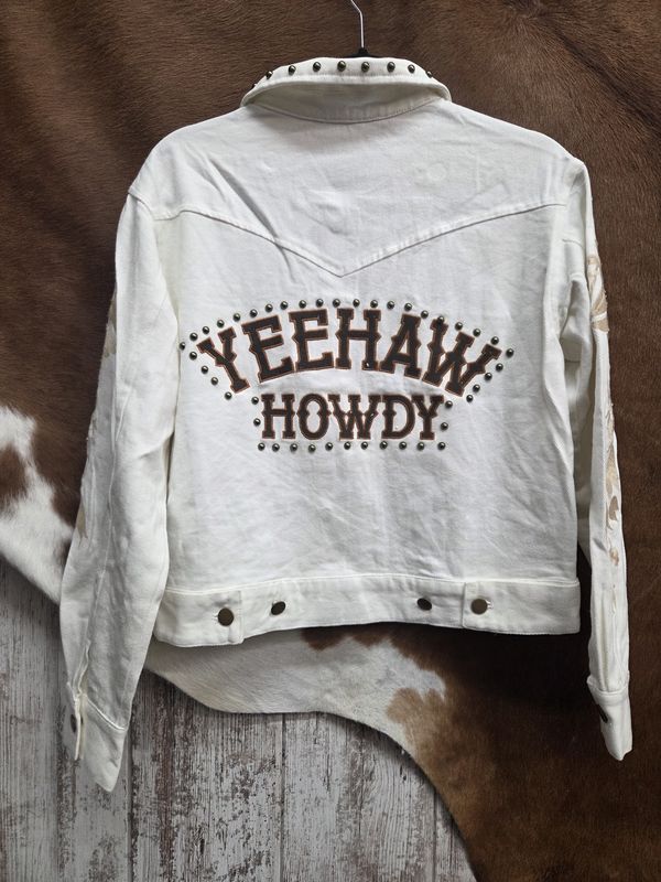 Yee Haw "Howdy" Western Denim Jacket