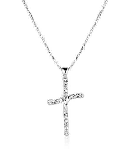 Bend But Don&#39;t Break Cross Necklace