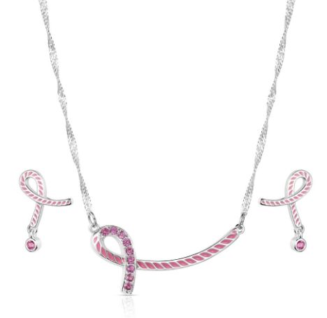 Tough Enough to Wear Pink Hope Rope Jewelry Set