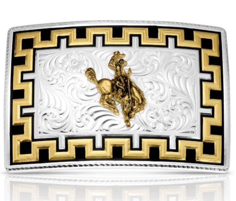 Honor and Grit Buckle with Ranch Bronc