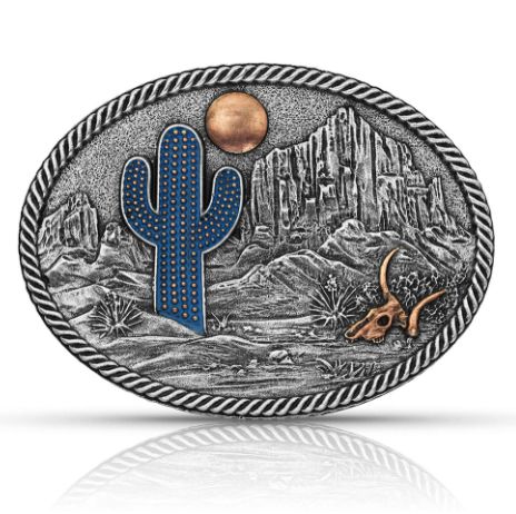 Desert Moon Cactus Attitude Buckle