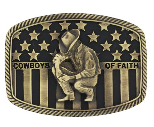 Cowboys of Faith® Heritage Flag Attitude Buckle