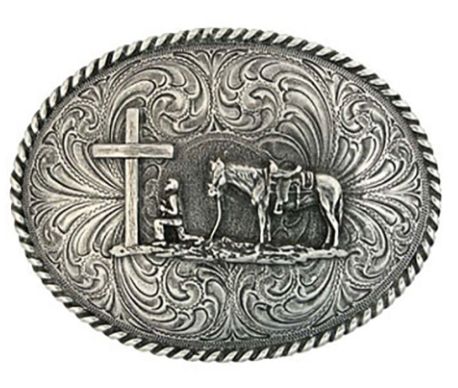 Christian Cowboy Attitude Belt Buckle