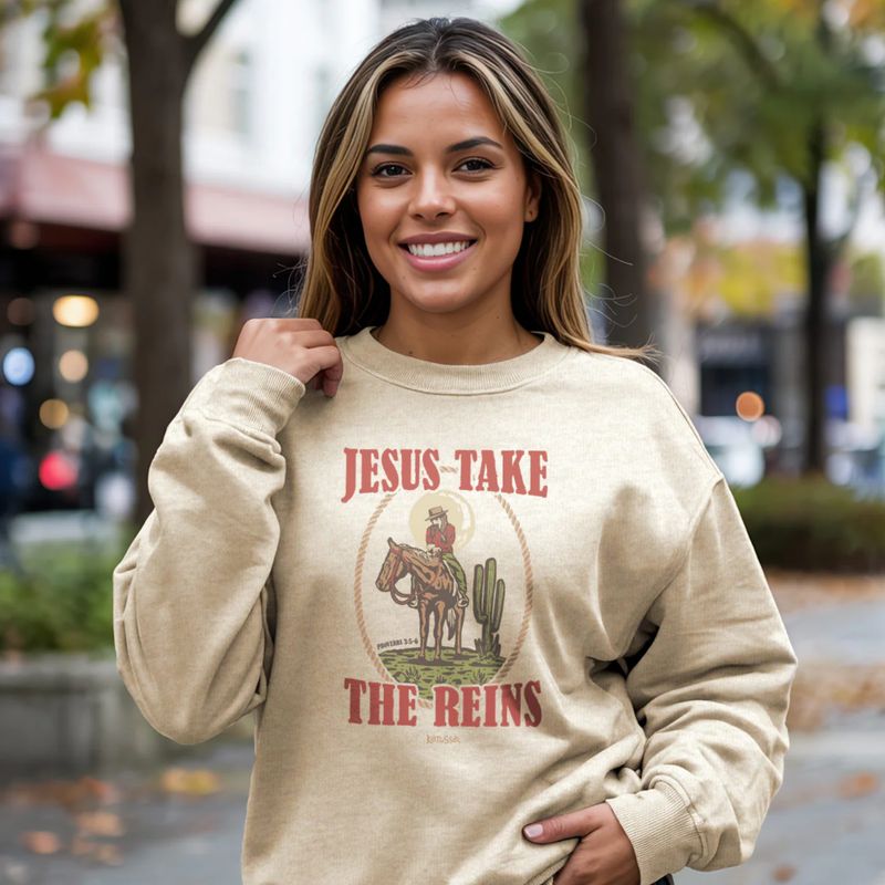 Jesus Take the Reins Crewneck