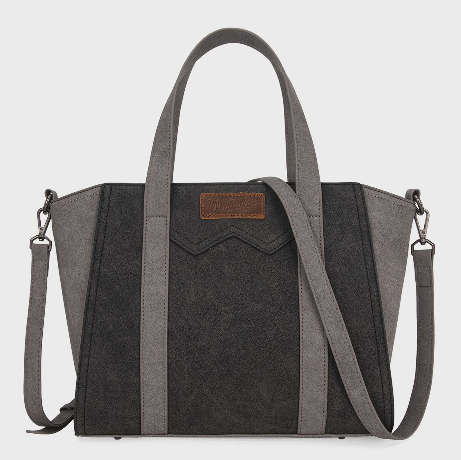 Wrangler &quot;W&quot; Stitch Two Tone Tote/Crossbody
