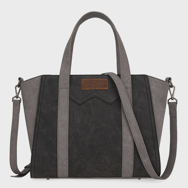 Wrangler &quot;W&quot; Stitch Two Tone Tote/Crossbody